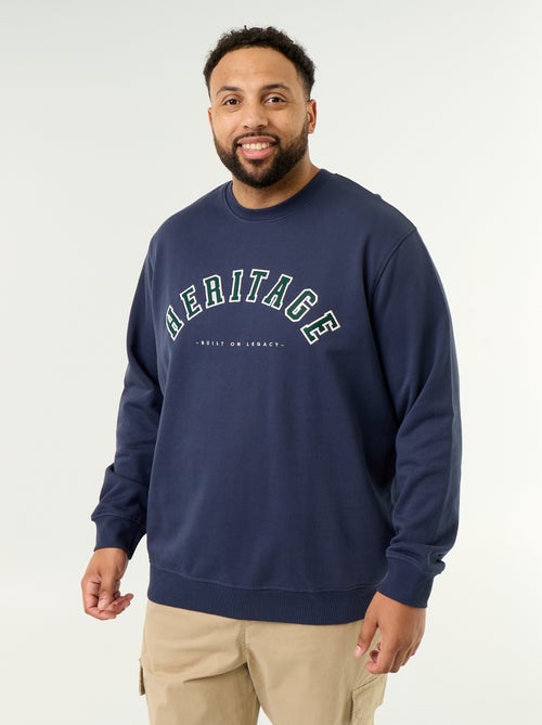 Camisola de moletão não cardado com inscrição - Kiabi Camisola de moletão não cardado com inscrição - Kiabi