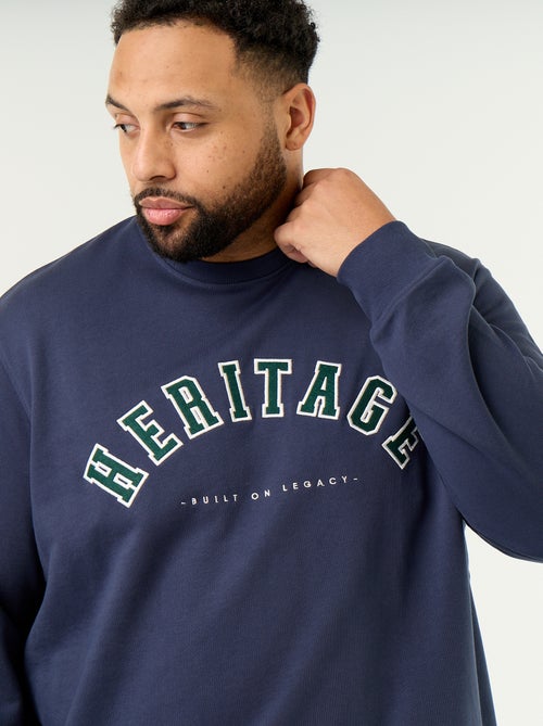 Camisola de moletão não cardado com inscrição - Kiabi Camisola de moletão não cardado com inscrição - Kiabi