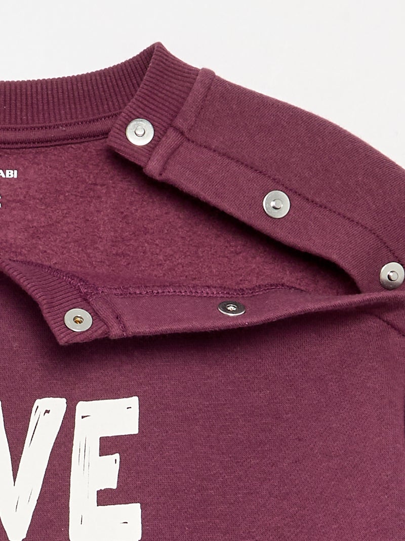 Camisola de moletão quente - coleção fácil de vestir Vermelho - Kiabi