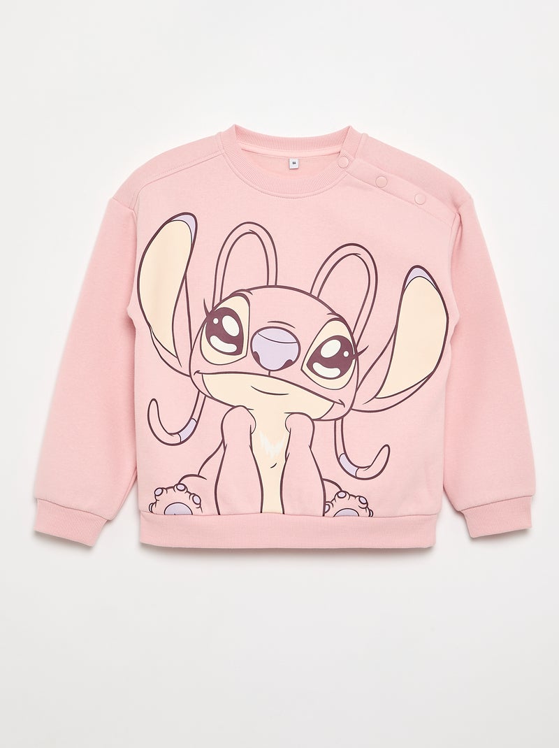 Camisola de moletão 'Stitch' - coleção fácil de vestir Rosa - Kiabi