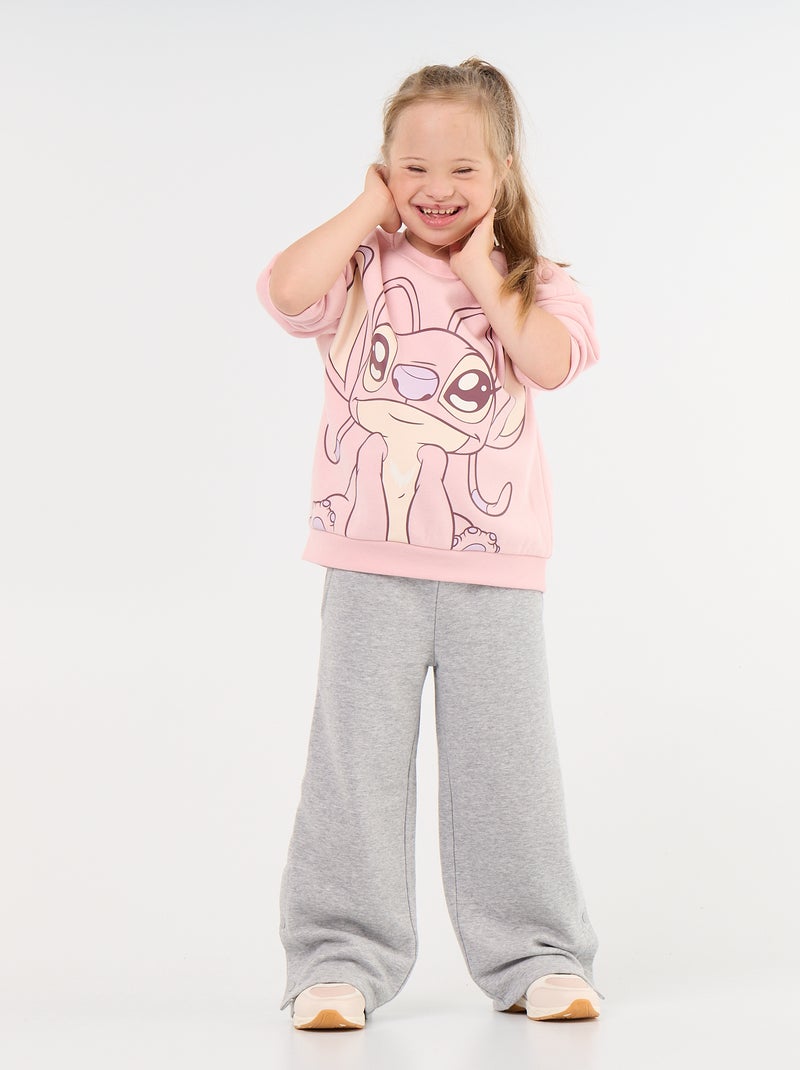 Camisola de moletão 'Stitch' - coleção fácil de vestir Rosa - Kiabi