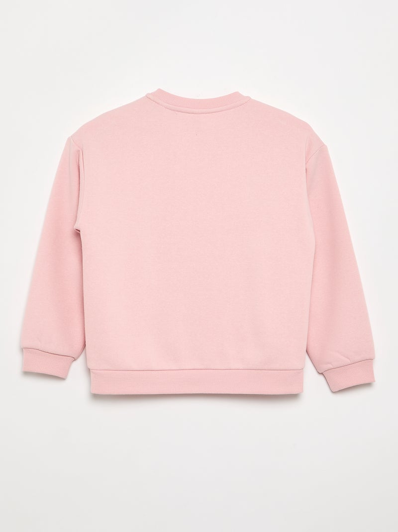 Camisola de moletão 'Stitch' - coleção fácil de vestir Rosa - Kiabi