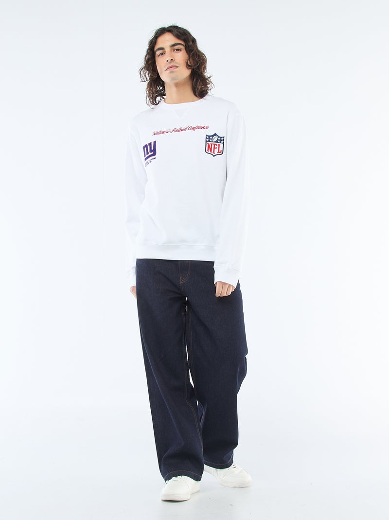 Camisola de Moletom Bordada 'NFL' Branco - Kiabi