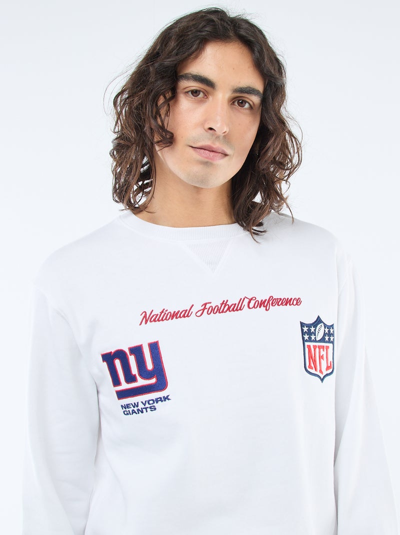 Camisola de Moletom Bordada 'NFL' Branco - Kiabi