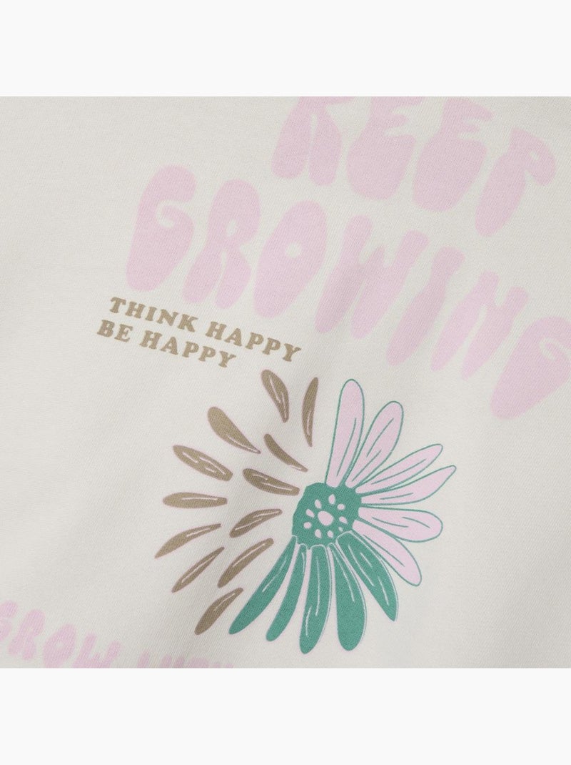 Camisola de Moletom Branca/Rosa para Menina Name It Juka Branco - Kiabi