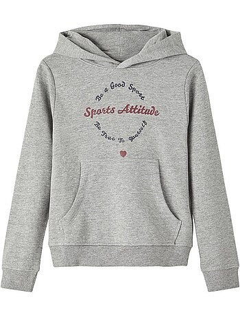 Camisola de Moletom Cinzenta para Menina Name It Fobirte