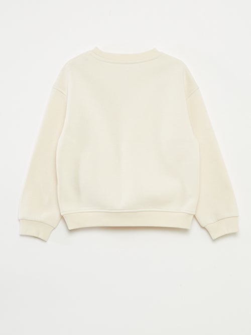 Camisola de Moletom com Aplicações de Strass - Kiabi