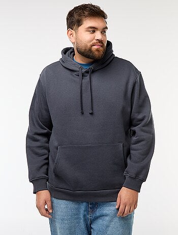 Sweat em moletom com capuz e bolso canguru