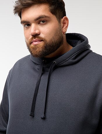 Sweat em moletom com capuz e bolso canguru