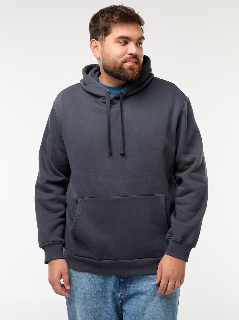 Camisola de Moletom com Capuz e Bolso Canguru Azul - Kiabi