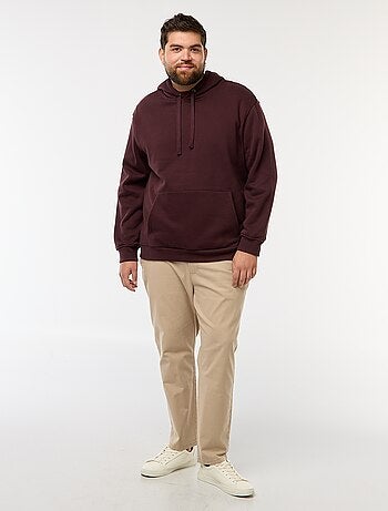 Sweat em moletom com capuz e bolso canguru