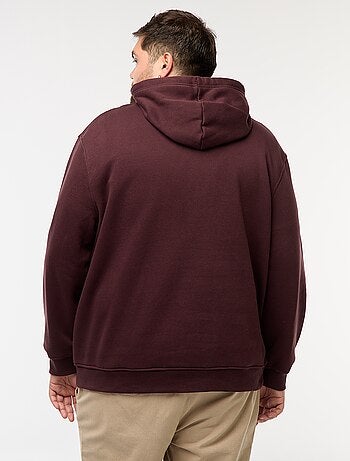 Sweat em moletom com capuz e bolso canguru