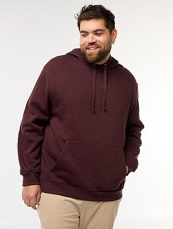 Sweat em moletom com capuz e bolso canguru