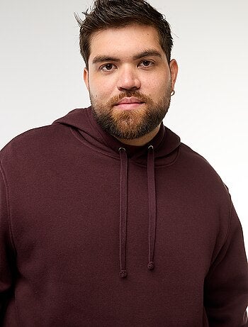 Sweat em moletom com capuz e bolso canguru