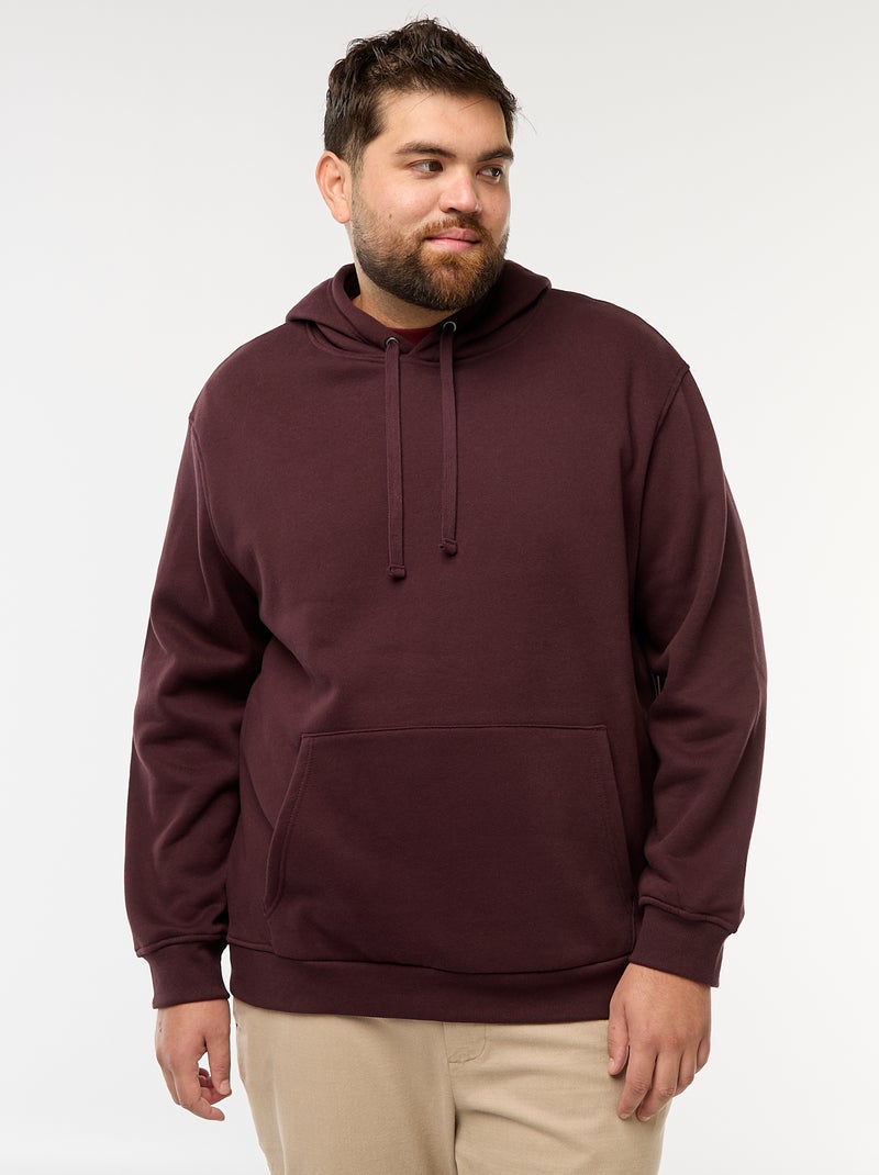 Camisola de Moletom com Capuz e Bolso Canguru Violeta - Kiabi