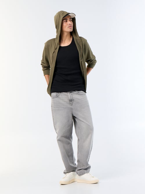 Camisola de moletom com capuz em felpa francesa - Kiabi