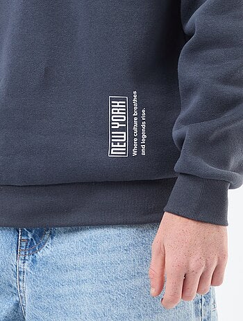 Camisola de Moletom com Estampado