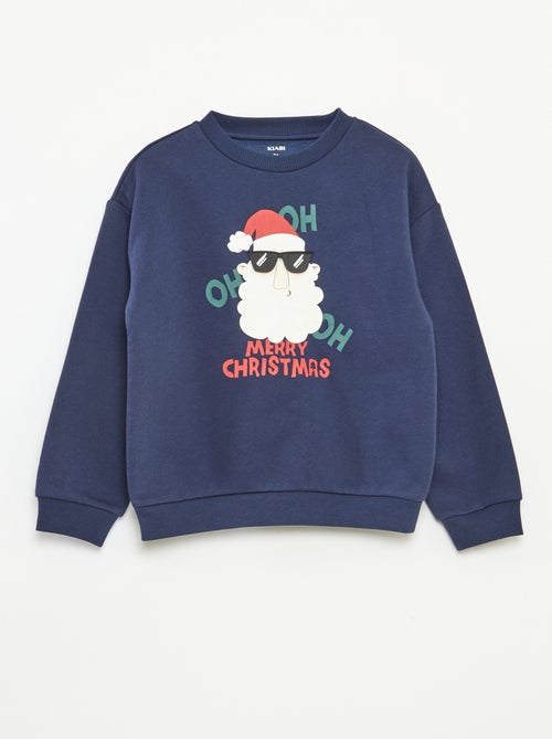 Camisola de Moletom com Estampado de Natal - Kiabi