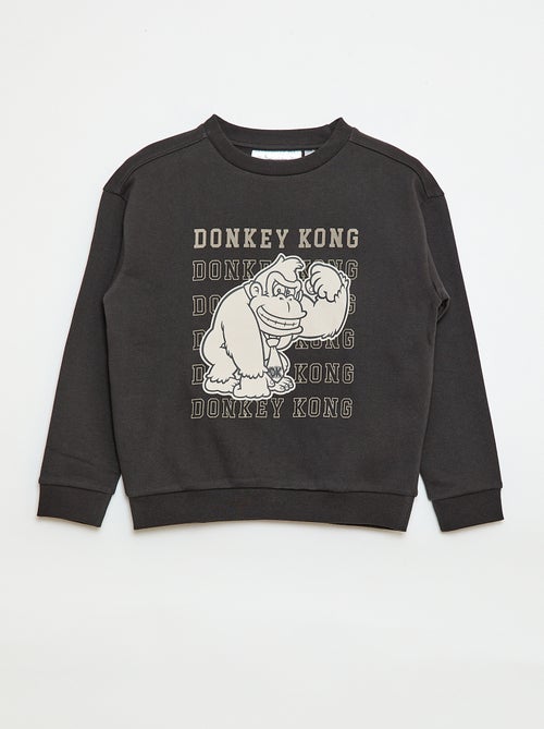 Camisola de Moletom Felpudo com Estampa 'Donkey Kong' - Kiabi
