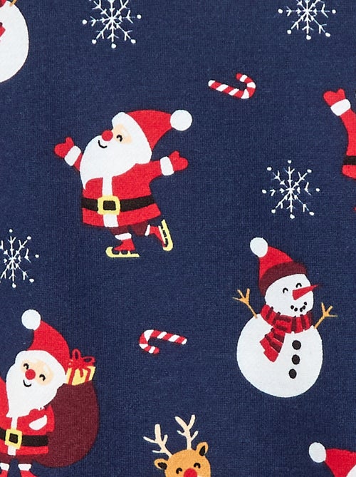 Camisola de moletom felpudo com estampado 'Natal' - Kiabi