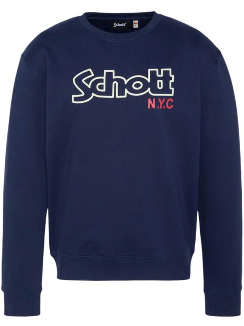 Camisola de moletom masculina schott stanley azul-marinho - Kiabi Camisola de moletom masculina schott stanley azul-marinho - Kiabi