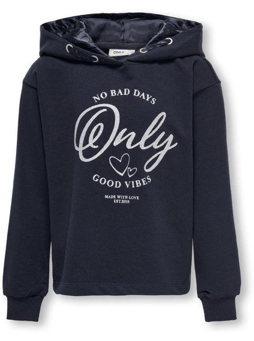 Camisola de moletom para menina only kids kogwendy azul marinho - Kiabi