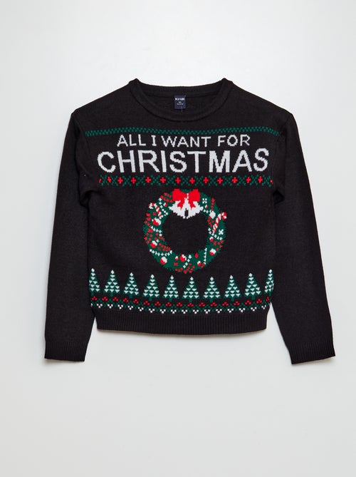 Camisola de Natal "All I want for Christmas" - Kiabi