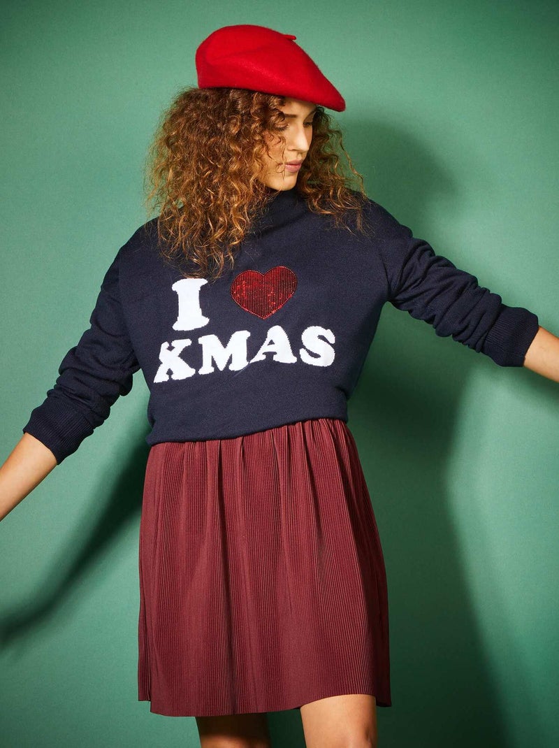 Camisola de Natal AZUL - Kiabi