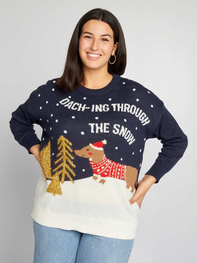 Camisola de Natal AZUL - Kiabi