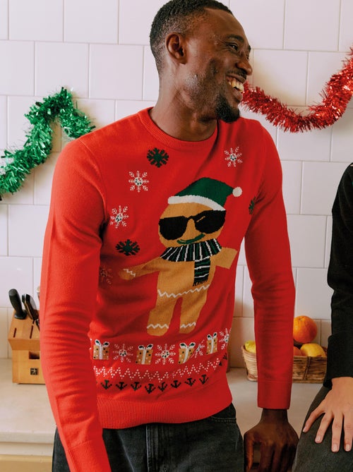 Camisola de Natal boneco de gengibre - Kiabi