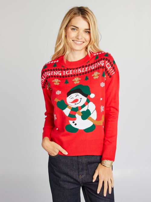 Camisola de Natal boneco de neve - Kiabi