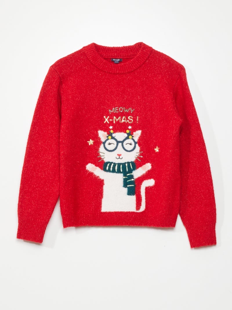 Camisola de Natal com boneco de neve VERMELHO - Kiabi