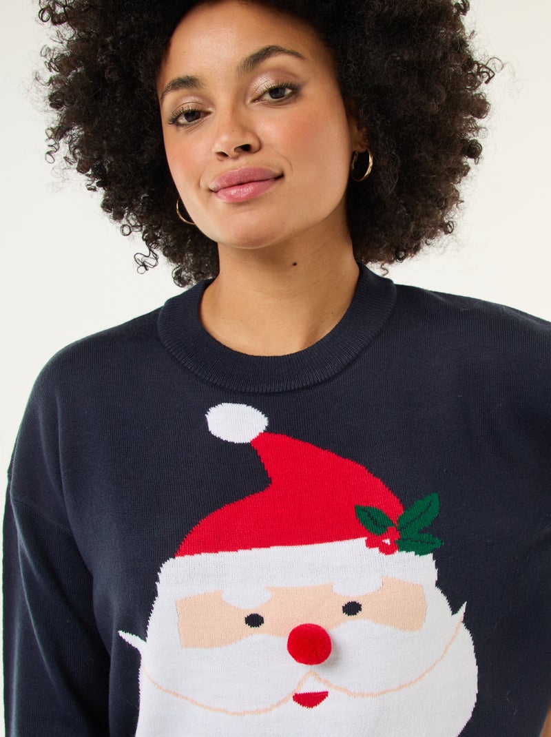 Camisola de Natal com estampado Azul - Kiabi