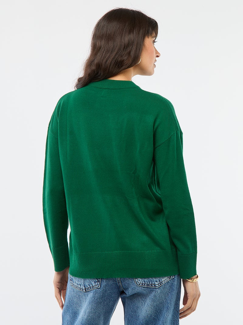 Camisola de Natal com estampado de cão Verde - Kiabi