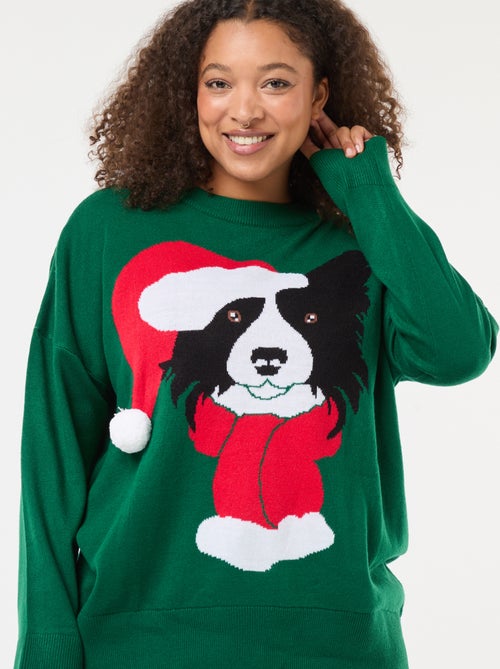 Camisola de Natal com estampado de cão - Kiabi