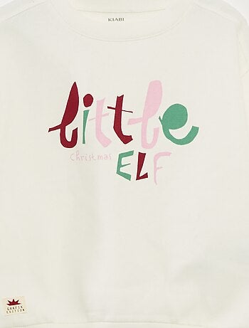 Camisola de Natal com estampado em algodão