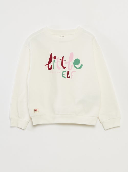 Camisola de Natal com estampado em algodão - Kiabi