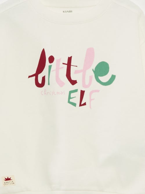 Camisola de Natal com estampado em algodão - Kiabi