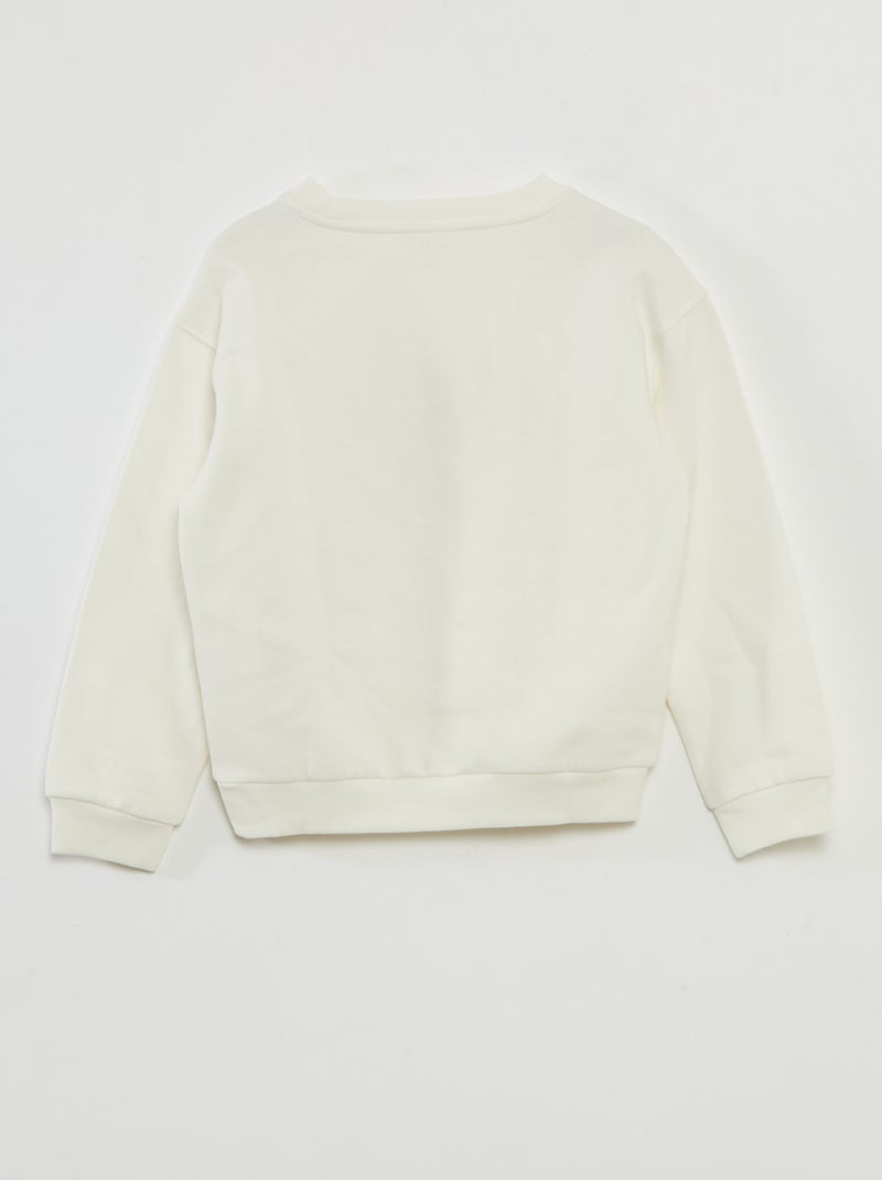 Camisola de Natal com estampado em algodão Branco - Kiabi