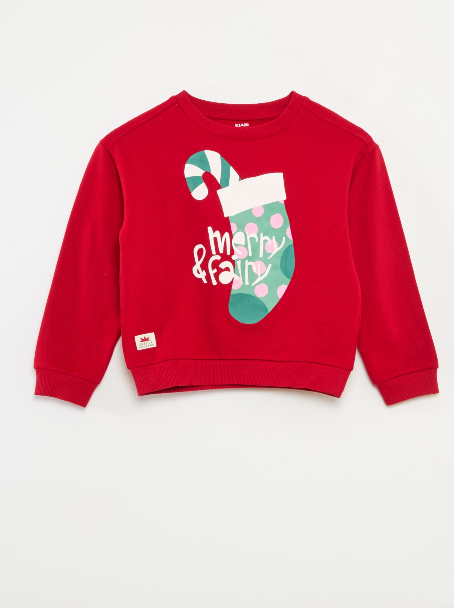 Camisola de Natal com estampado em algodão