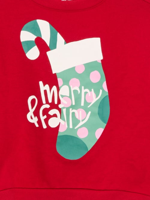 Camisola de Natal com estampado em algodão - Kiabi