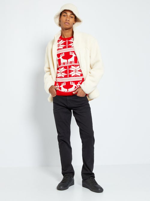 Camisola de Natal com estampado jacquard - Kiabi