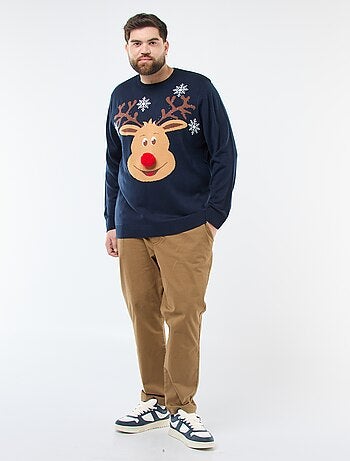 Camisola de Natal com estampado 'rena'