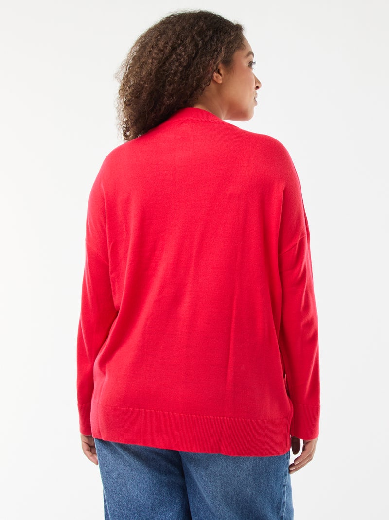 Camisola de Natal com estampado 'rena' Vermelho - Kiabi