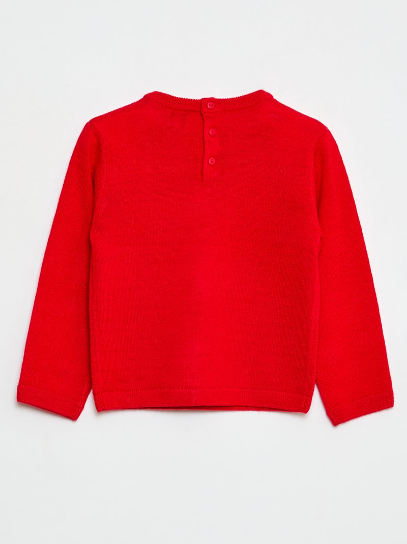 Camisola de Natal com estampado Vermelho - Kiabi