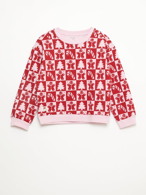 Camisola de Natal com padrão integral em algodão - Kiabi