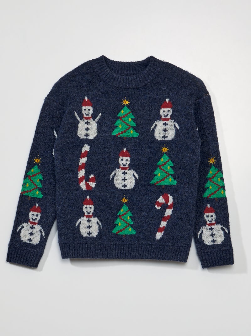 Camisola de Natal de malha AZUL - Kiabi