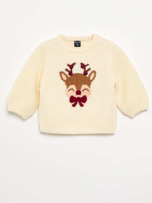 Camisola de Natal de malha fina 'rena' - Kiabi