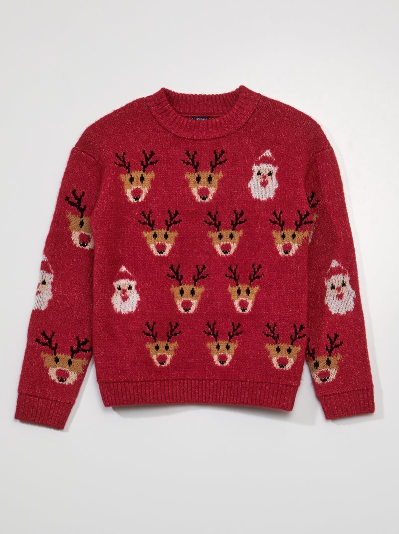 Camisola de Natal de malha VERMELHO - Kiabi