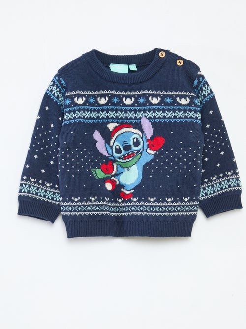 Camisola de Natal 'Disney' 'Stitch' em malha - Kiabi